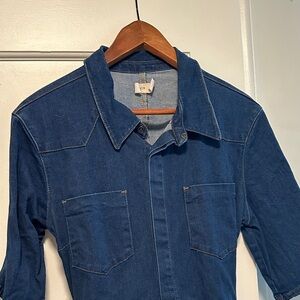 Navy Blue Jumpsuit with Belt